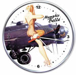 B-17 Memphis Belle Pin-up Collectible Wall Clock